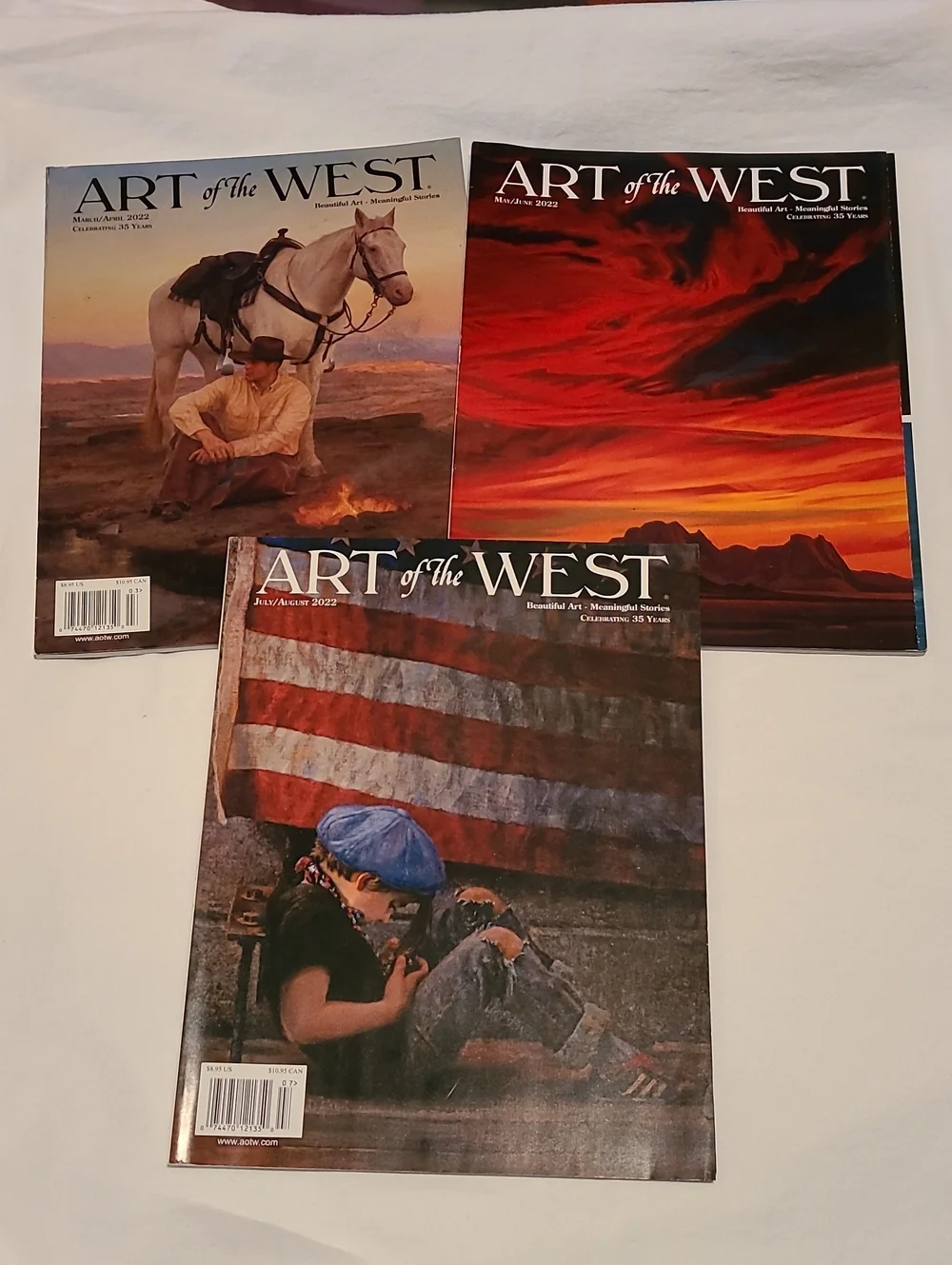 Art Of The West 3 Issues, Beautiful Art And Stories Magazine Mar May July 2022